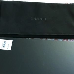 Chanel Suede Flap Fold Snap Lock Jewelry Case Bag